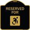 Signmission Designer Series-Reserved For With Accessible Symbol Heavy-Gauge Aluminum, 18" x 18", BG-1818-9908 A-DES-BG-1818-9908 - alternate 1